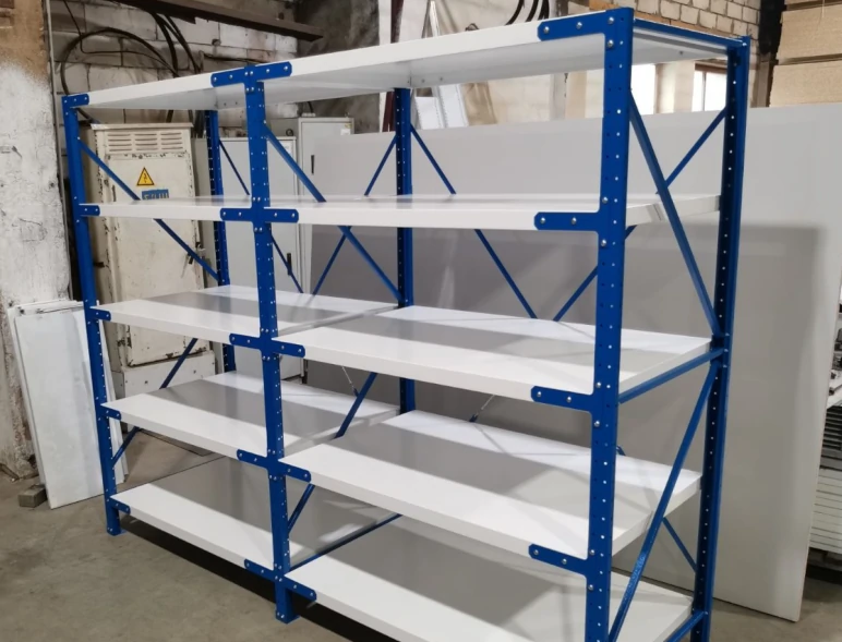 металлические стеллажи для склада фланцев